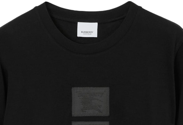 (Women) Burberry Black Short Sleeve T-Shirt with Equestrian Knight Logo. 80720991 Sizing (Women) Burberry Black Short Sleeve T-Shirt with Equestrian Knight Logo. 80720991