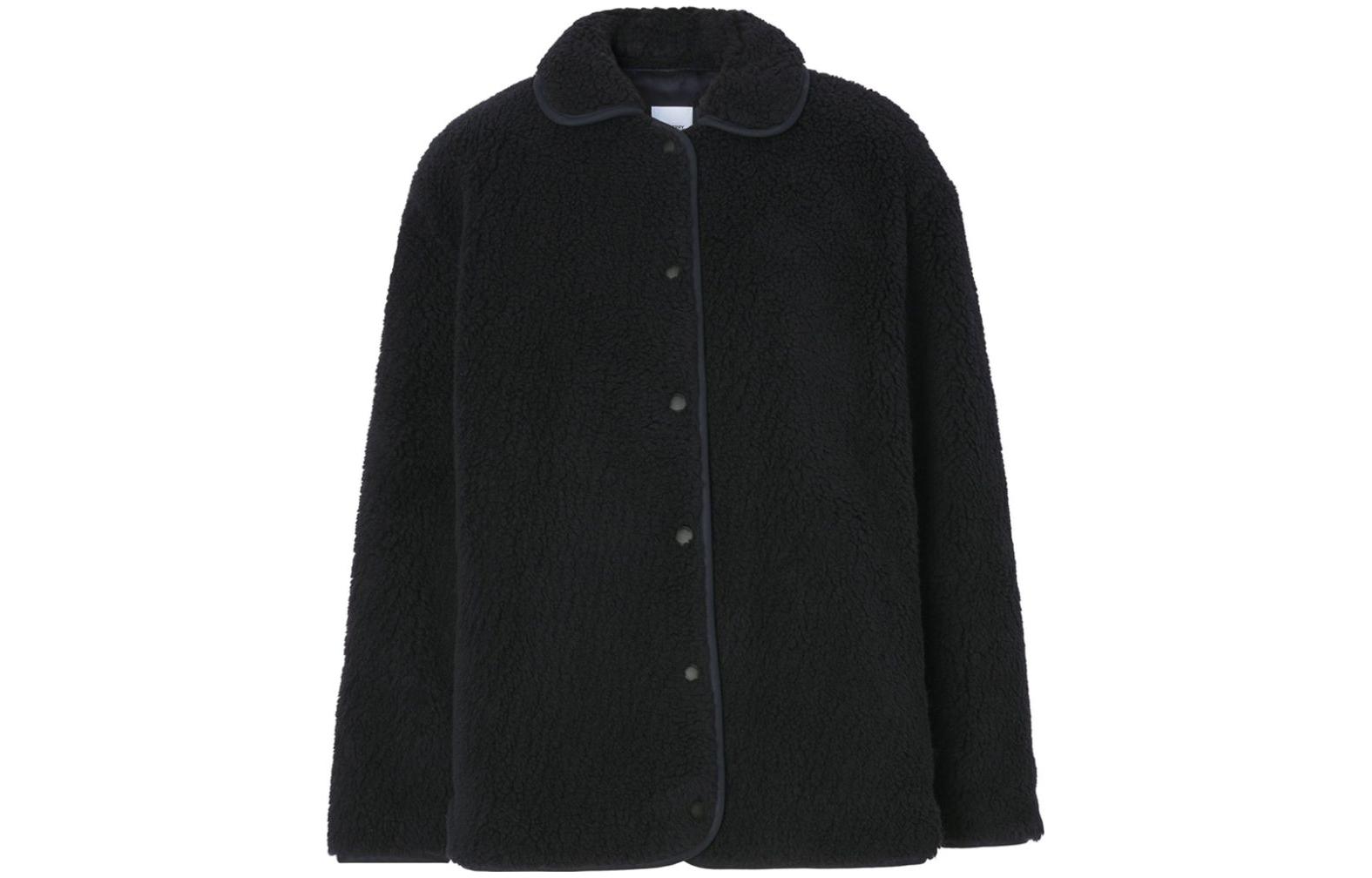 (Women) Burberry  Black Single-Breasted Loose Fit Long Sleeve Jacket 80462691