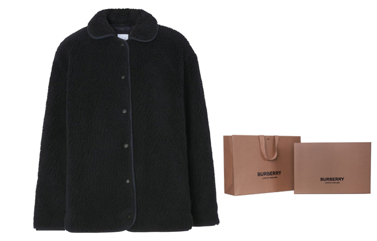 (Women) Burberry  Black Single-Breasted Loose Fit Long Sleeve Jacket 80462691 圖 9