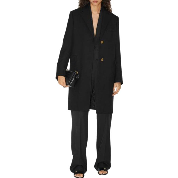 (Women) Burberry  Black Single-Breasted Mid-Length Coat. 80710281 圖 3