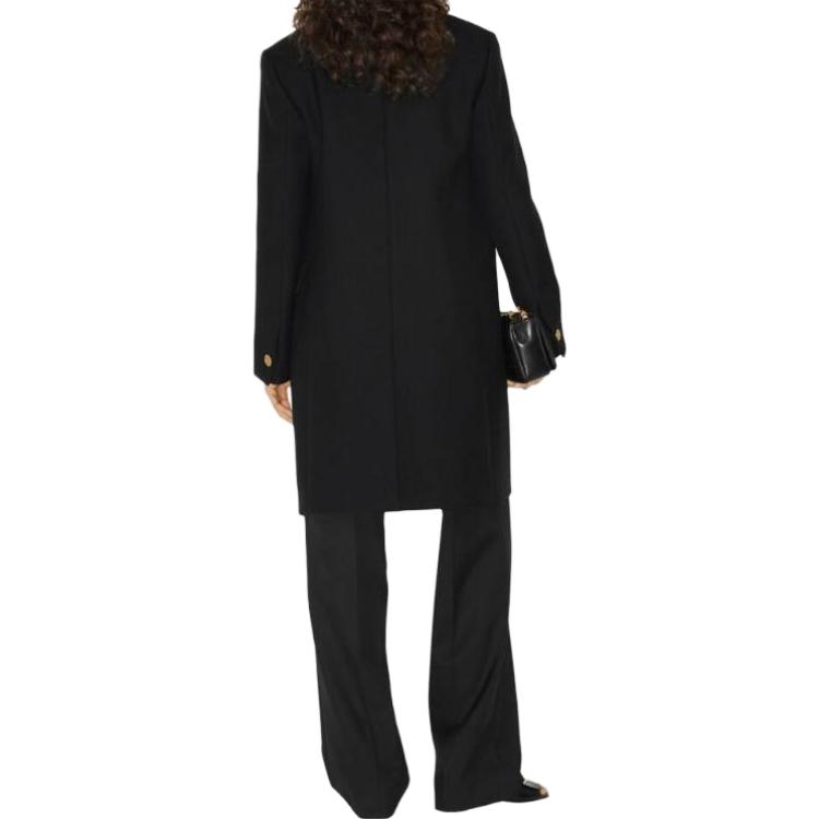 (Women) Burberry  Black Single-Breasted Mid-Length Coat. 80710281 圖 4