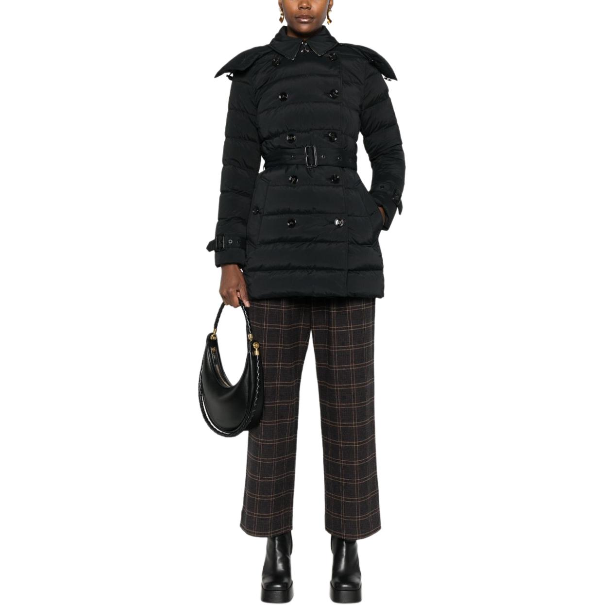 (Women) Burberry  Black Solid Color Hooded Zip Long Sleeve Jacket Coat. 80963661 圖 4