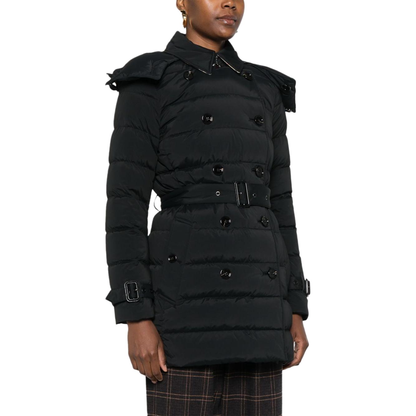 (Women) Burberry  Black Solid Color Hooded Zip Long Sleeve Jacket Coat. 80963661 圖 6