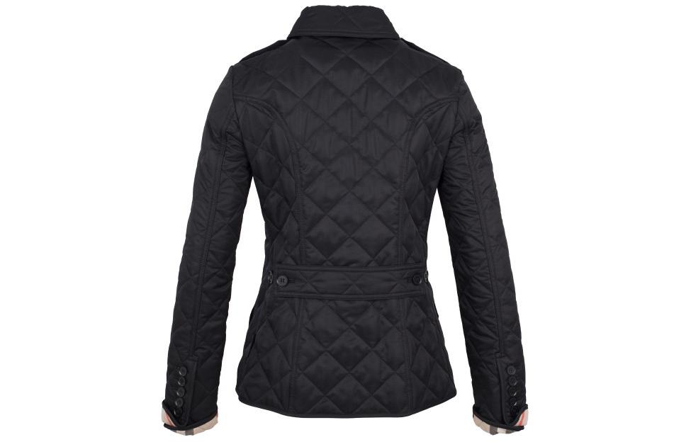 Lookbook (W) 버버리 블랙 솔리드 코튼 자켓 턴다운 칼라 롱 슬리브 80658711