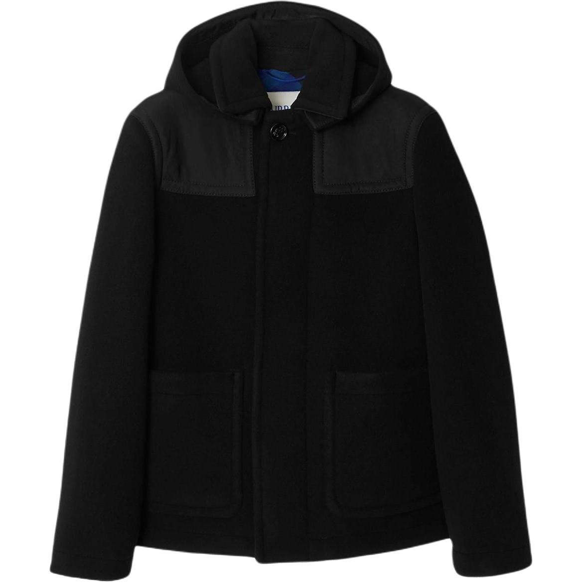 (Women) Burberry  Black Solid Hoodie Pocket Long Sleeve Jacket 80836321