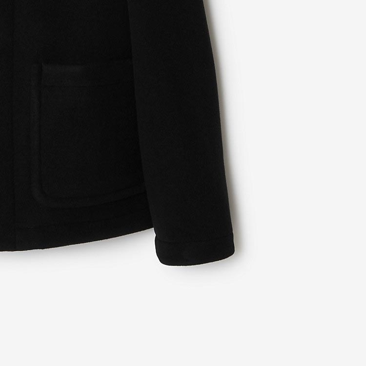 Cheap (W) バーバリー ブラック ソリッド フーディー ポケット ロングスリーブ ジャケット 80836321