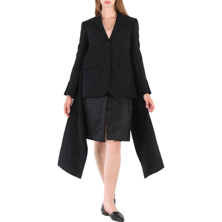 (Women) Burberry  Black Solid Long Sleeve Blazer Coat 80466661 圖 3