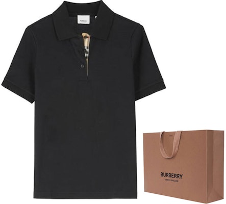 (Women) Burberry Black Solid Polo Shirt Short Sleeve with Button Collar. 80668981 Lookbook (Women) Burberry Black Solid Polo Shirt Short Sleeve with Button Collar. 80668981