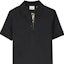 Shop (Women) Burberry Black Solid Polo Shirt Short Sleeve with Button Collar. 80668981