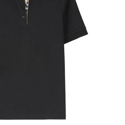 (Women) Burberry Black Solid Polo Shirt Short Sleeve with Button Collar. 80668981 Details for (Women) Burberry Black Solid Polo Shirt Short Sleeve with Button Collar. 80668981