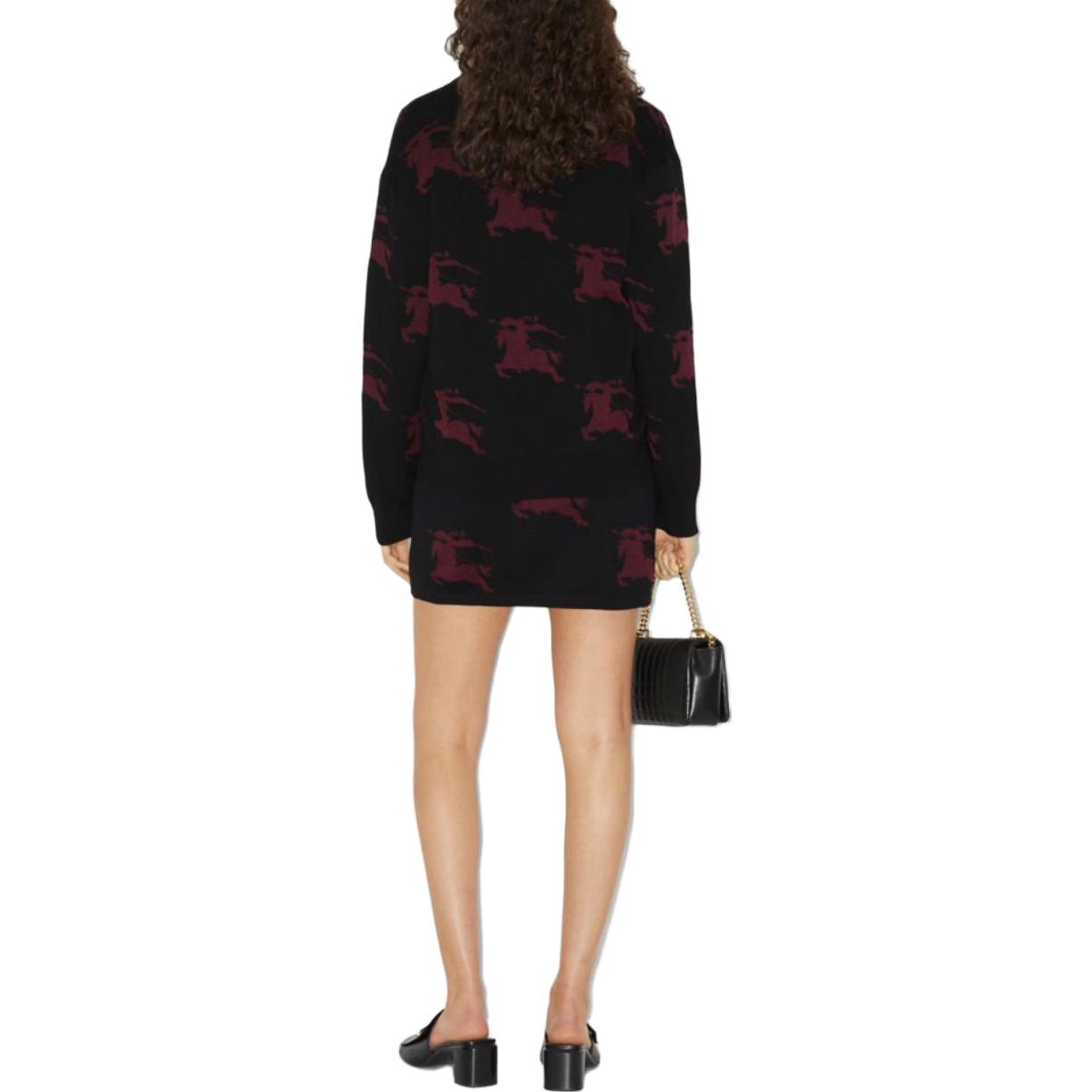 Shop (Women) Burberry  Black V-Neck Loose Fit Long Sleeve Cardigan Sweater 80718591