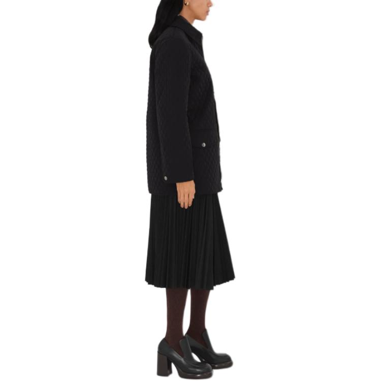 (Women) Burberry  Black Zip-Up Collar Long-Sleeve Mid-Length Jacket. 80938651 圖 5