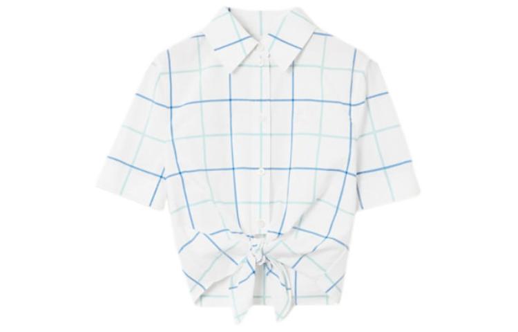 Order (W) Burberry 蓝色格纹短袖衬衫 80717921