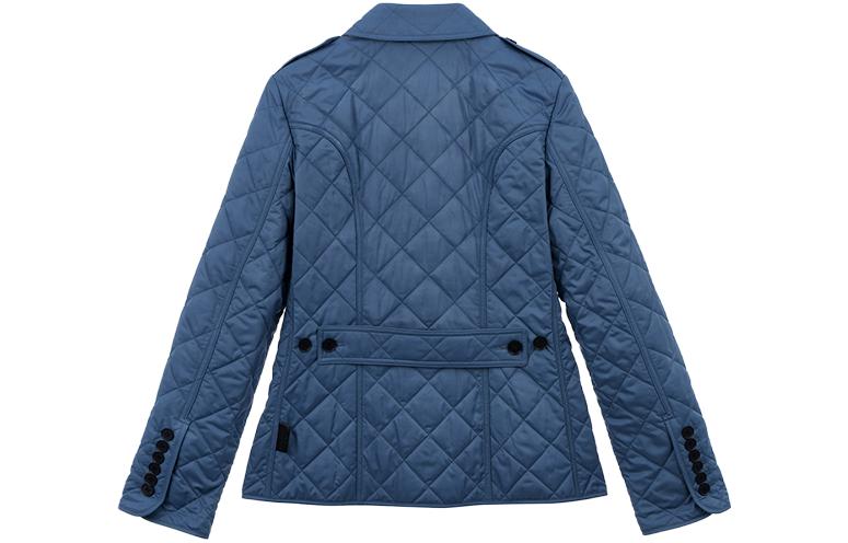 (Women) Burberry  Blue Plaid Single-Breasted Collared Jacket. 80389141 圖 3