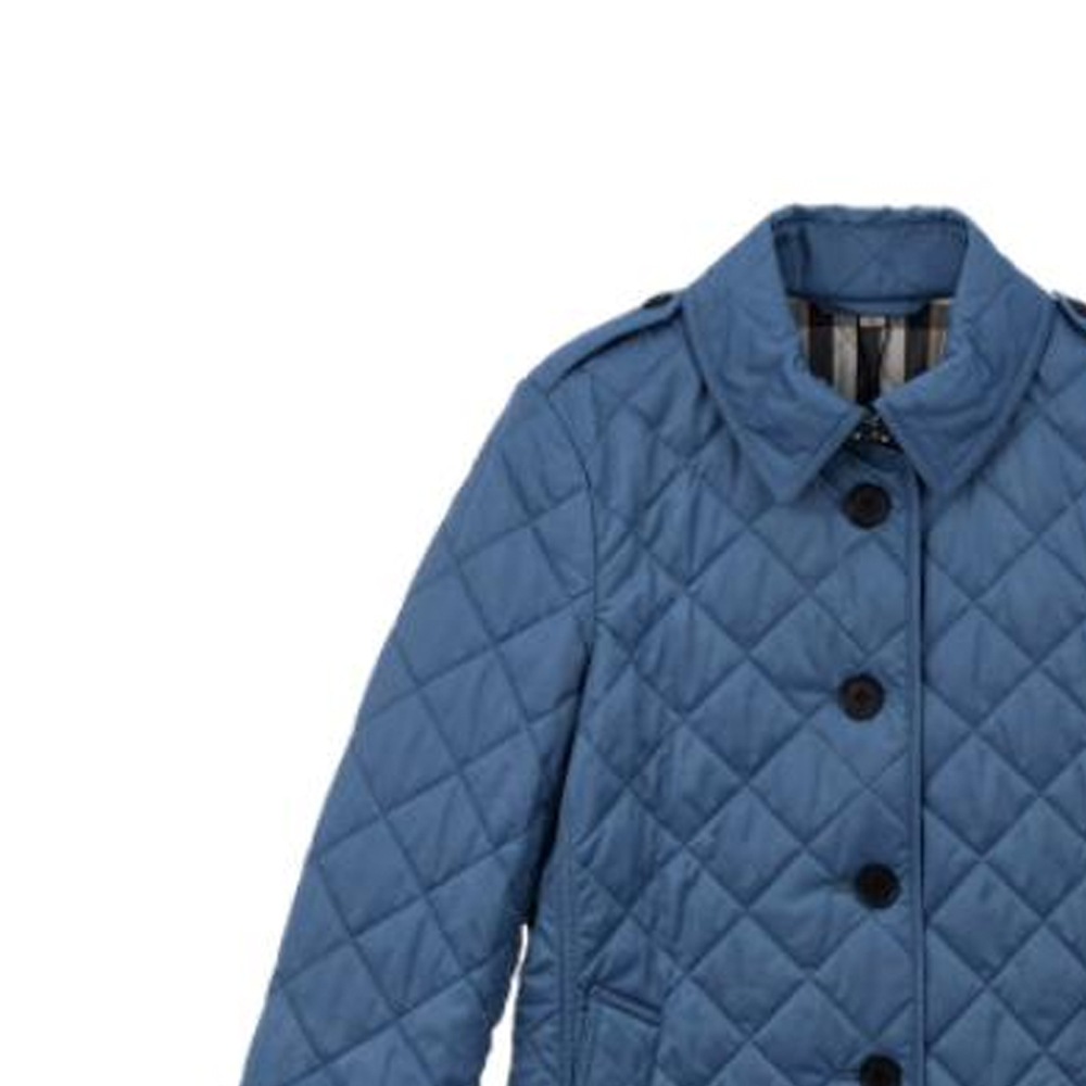 (Women) Burberry  Blue Plaid Single-Breasted Collared Jacket. 80389141 圖 4