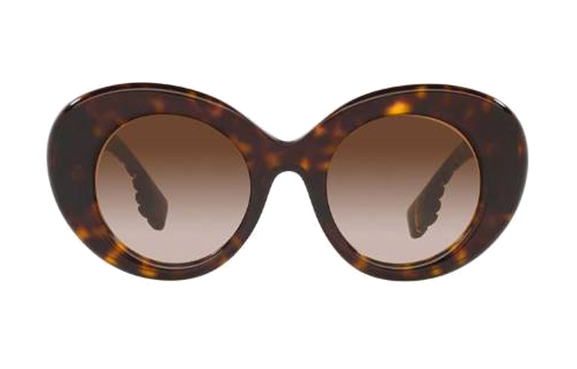 (Women) Burberry  Brown Acetate Irregular Sunglasses with Monogram Details. BE4370U300213