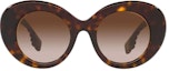 Buy (W) Gafas Irregulares Burberry Marrones de Acetato con Detalles de Monograma. BE4370U300213