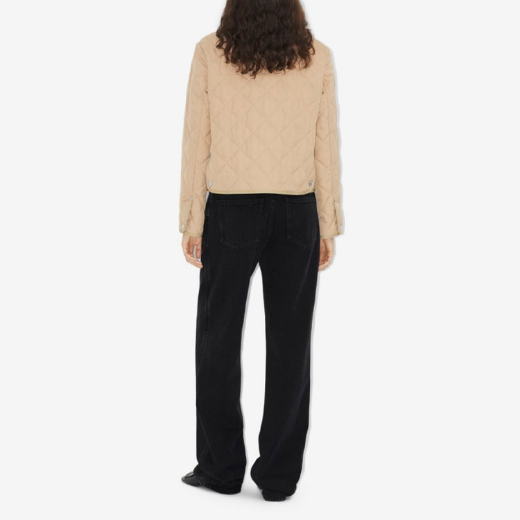 Shop (W) 버버리 브라운 캐주얼 싱글 브레스트 코튼 자켓 80785201