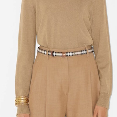 (W) 버버리 브라운 체크 레터 버클 레더 벨트 2cm. 80704091 Shop (W) 버버리 브라운 체크 레터 버클 레더 벨트 2cm. 80704091