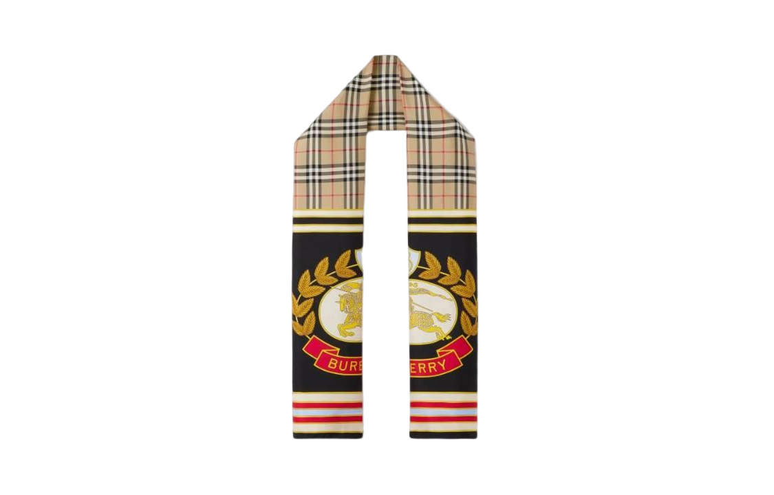 (Women) Burberry  Brown Check Pattern Wool Scarf. 80679481 圖 2