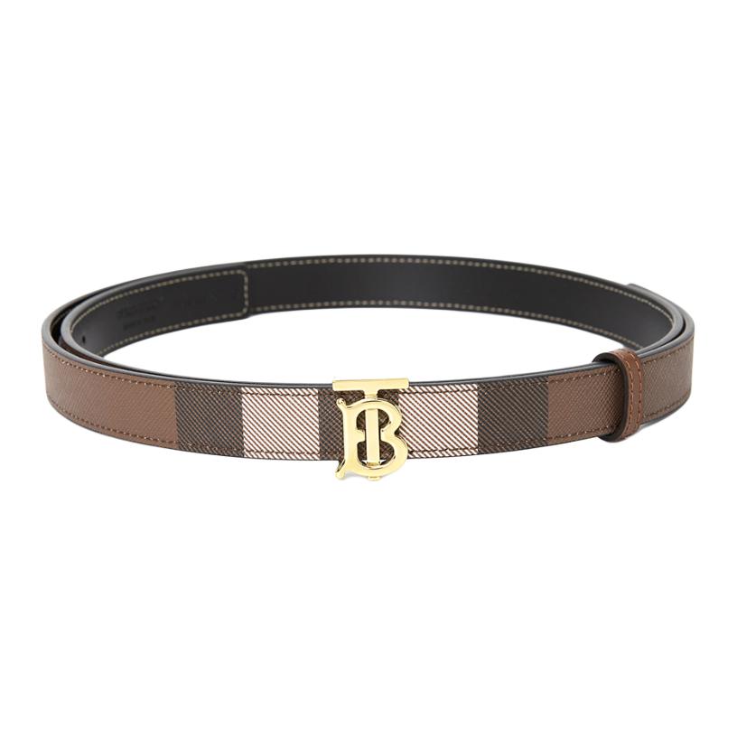 (Women) Burberry  Brown Double-Sided Belt with Cotton Metal TPU, 2CM Wide. 8062345 圖 3