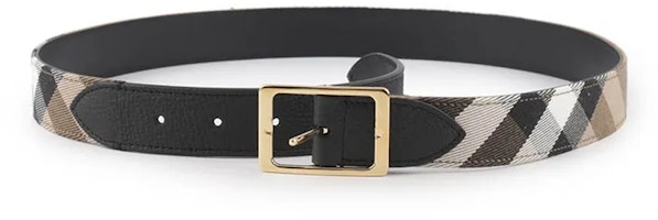 (Women) Burberry Brown Leather Belt with Pin Buckle, Colorblock Design, 3CM Wide 80499071 (Women) Burberry Brown Leather Belt with Pin Buckle, Colorblock Design, 3CM Wide 80499071