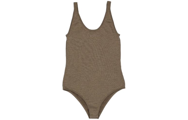 (Women) Burberry  Brown Letter Print Sleeveless Jumpsuit. 45646151