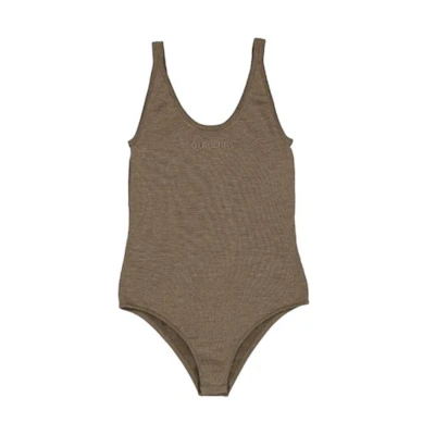 (Women) Burberry Brown Letter Print Sleeveless Jumpsuit. 45646151