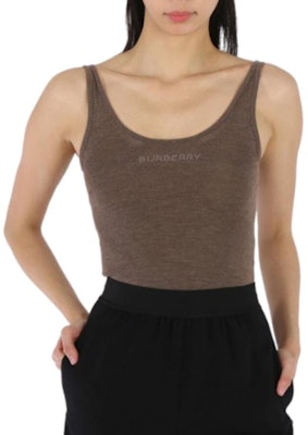 (W) Burberry Coklat Cetakan Huruf Jumpsuit Tanpa Lengan. 45646151 Shop (W) Burberry Coklat Cetakan Huruf Jumpsuit Tanpa Lengan. 45646151