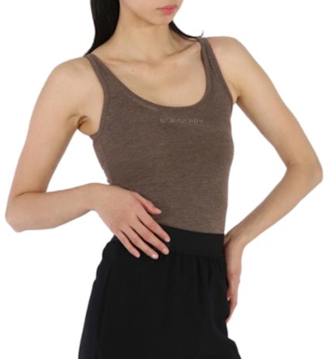 (W) Burberry Coklat Cetakan Huruf Jumpsuit Tanpa Lengan. 45646151 Purchase (W) Burberry Coklat Cetakan Huruf Jumpsuit Tanpa Lengan. 45646151