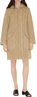 (W) Abrigo Sólido Marrón de Manga Larga con Capucha de Burberry. 80726721 Lookbook (W) Abrigo Sólido Marrón de Manga Larga con Capucha de Burberry. 80726721