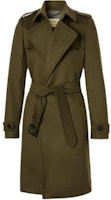 (Women) Burberry Brown Mid-Length Trench Coat with Belt and Notched Lapel. 80358011 (Women) Burberry Brown Mid-Length Trench Coat with Belt and Notched Lapel. 80358011