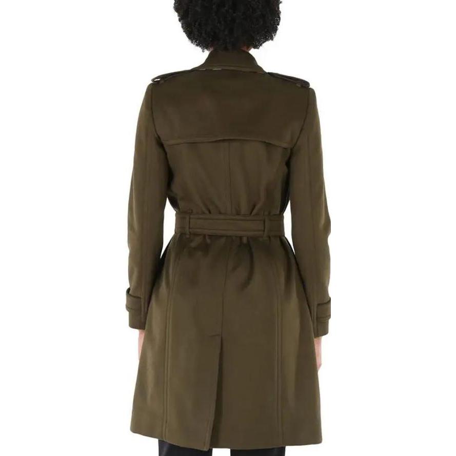 Shop (W) Abrigo Trench Burberry Marrón Medio con Cinturón y Solapa de Pico. 80358011