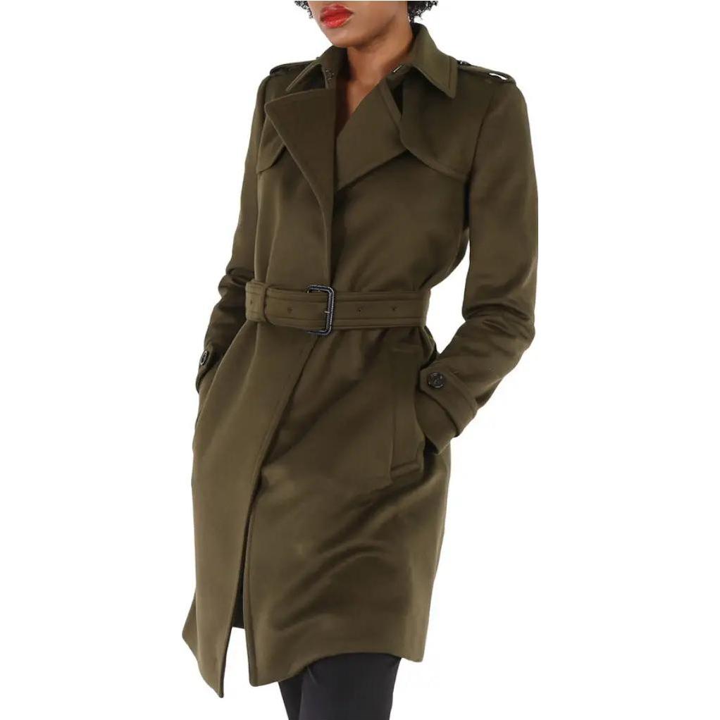 Purchase (W) Abrigo Trench Burberry Marrón Medio con Cinturón y Solapa de Pico. 80358011
