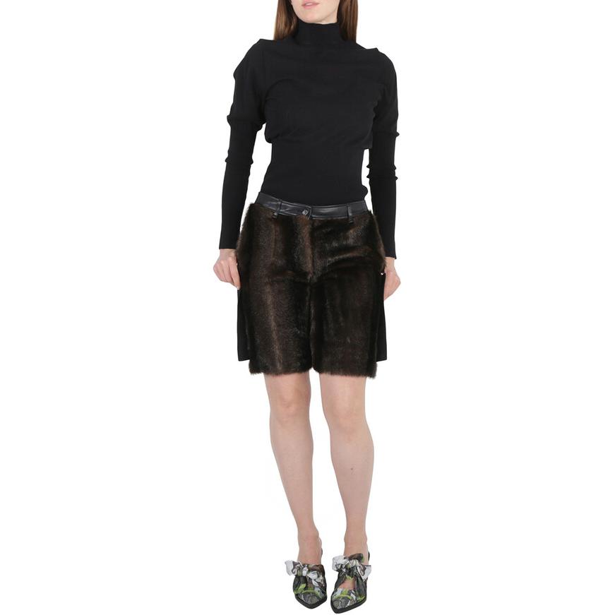 (Women) Burberry  Brown Mid-Rise Patchwork Casual Shorts. 80469081 圖 4