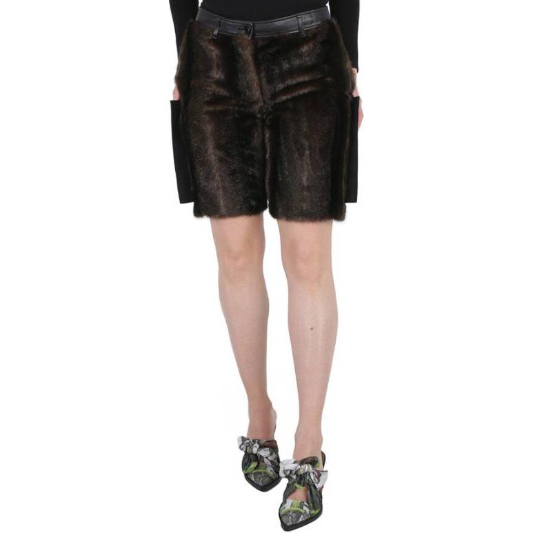 (Women) Burberry  Brown Mid-Rise Patchwork Casual Shorts. 80469081 圖 5