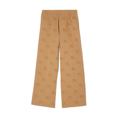 (Women) Burberry Brown Monogram Mid-Rise Straight-Leg Knit Sweatpants 80721201