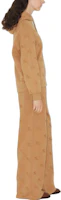Purchase (Women) Burberry Brown Monogram Mid-Rise Straight-Leg Knit Sweatpants 80721201