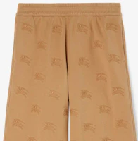 Sizing (Women) Burberry Brown Monogram Mid-Rise Straight-Leg Knit Sweatpants 80721201