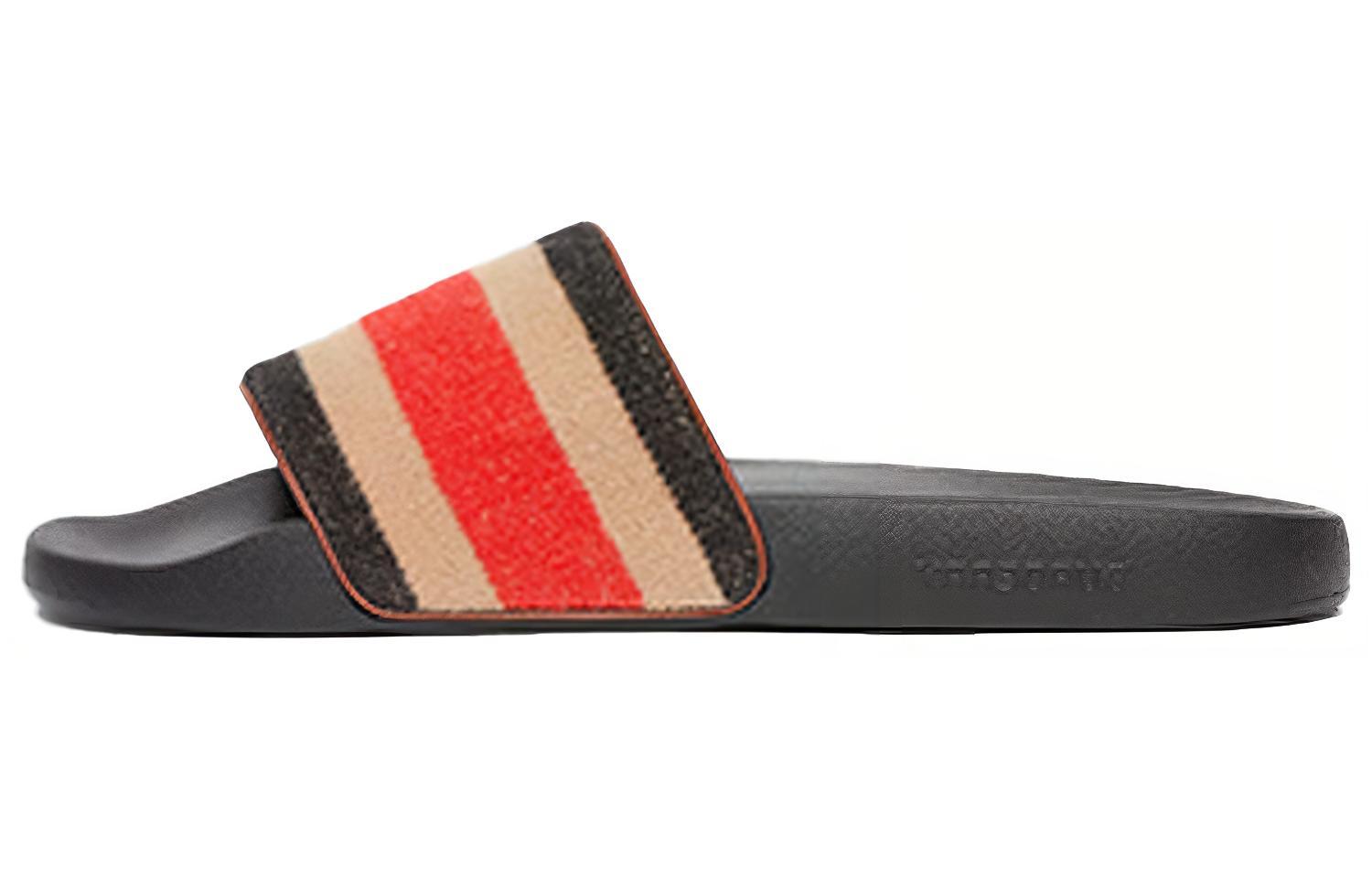 (W) Burberry 'Camel Stripe Fashion Slide'