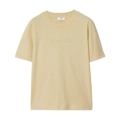 (Women) Burberry Candle Color Logo Embroidered Short Sleeve T-Shirt SS24. 80979251