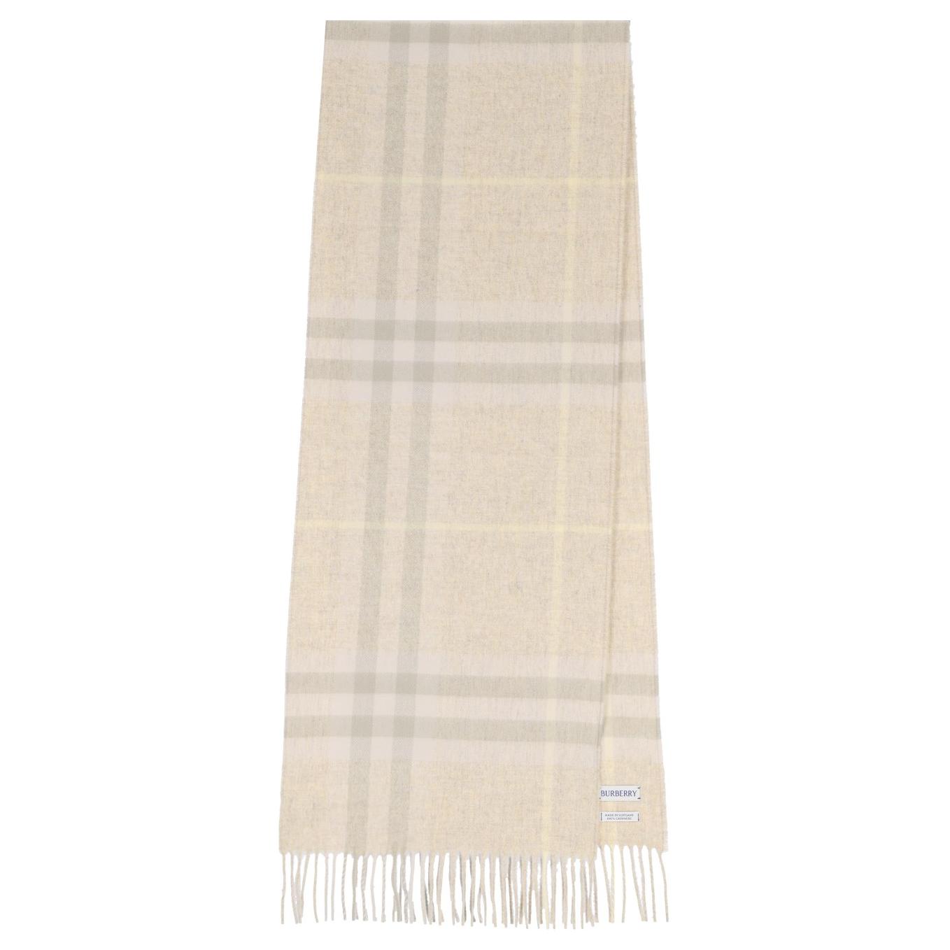 (Women) Burberry  Cashmere Checkered Scarf in Cream Color. 8094742A3744 圖 2