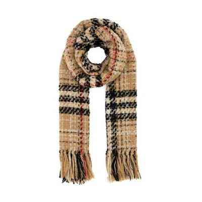 (Women) Burberry Cashmere Logo Scarf in Brown. 8059309A7026
