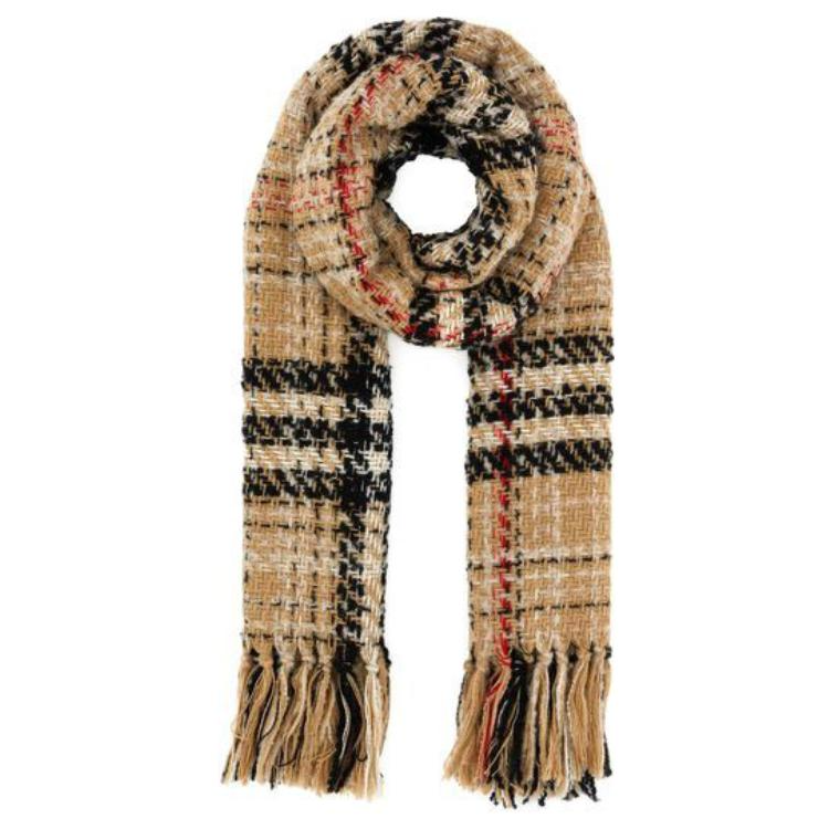 (Women) Burberry  Cashmere Logo Scarf in Brown. 8059309A7026 圖 3