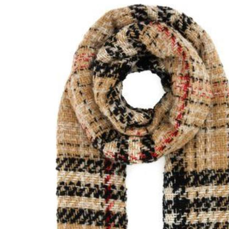 (Women) Burberry  Cashmere Logo Scarf in Brown. 8059309A7026 圖 4