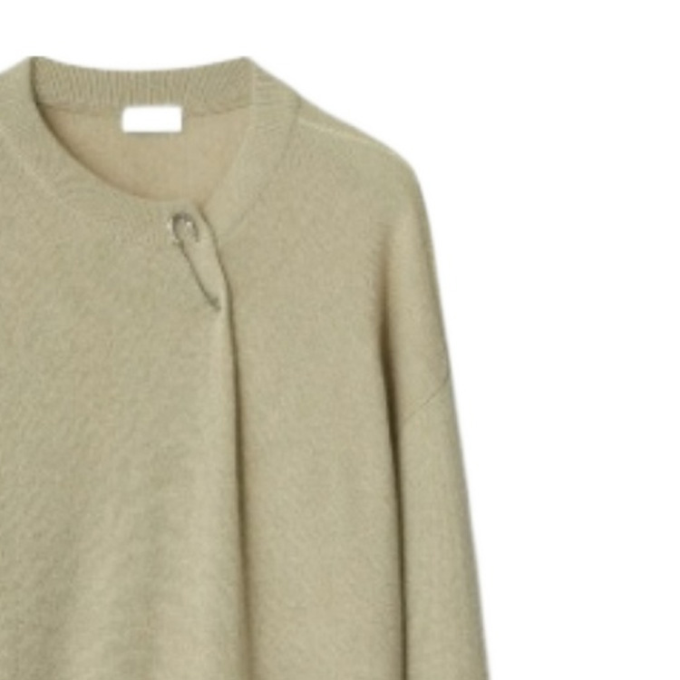 Purchase (W) Burberry Cashmere Sweater FW23 Warna Khaki dengan Pin Detail. 80839251