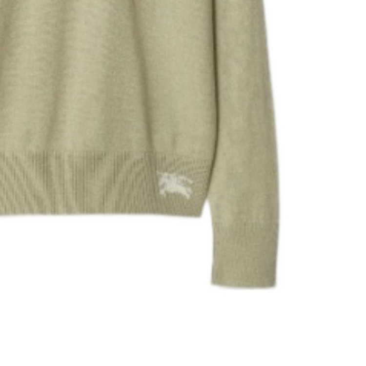 Sizing (W) Burberry Cashmere Sweater FW23 Warna Khaki dengan Pin Detail. 80839251