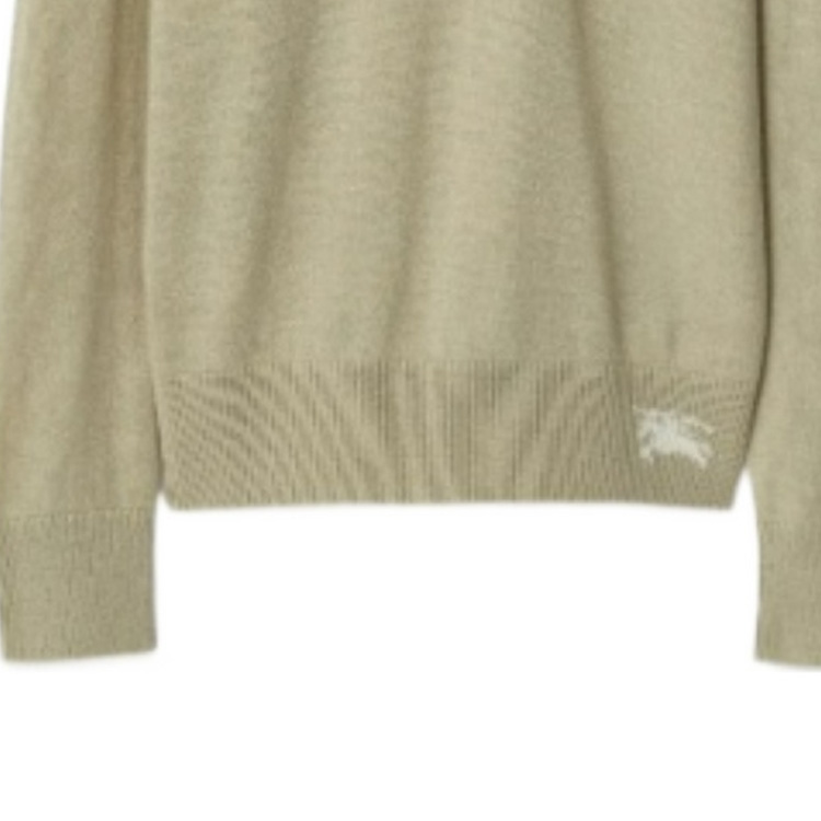 Cheap (W) Burberry Cashmere Sweater FW23 Warna Khaki dengan Pin Detail. 80839251