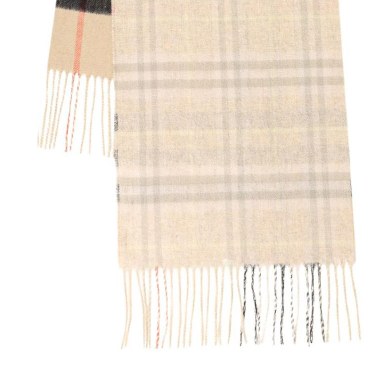 (Women) Burberry  Cashmere Tassel Beige Scarf 80957031 圖 4