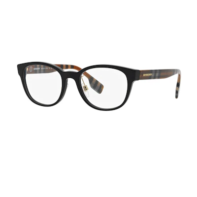 (Women) Burberry Cat-Eye Optical Glasses Black with Logo Temple Acetate Frame BE2381D404151